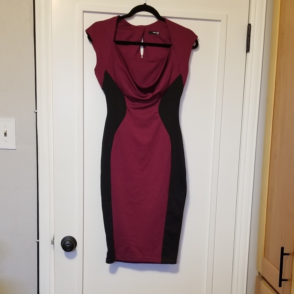 Burgundy dress